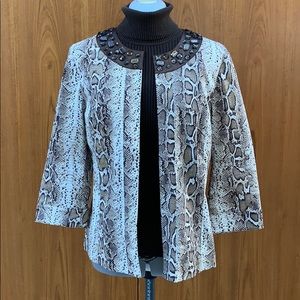 Chico’s Jewel Snakeskin Blazer Jacket